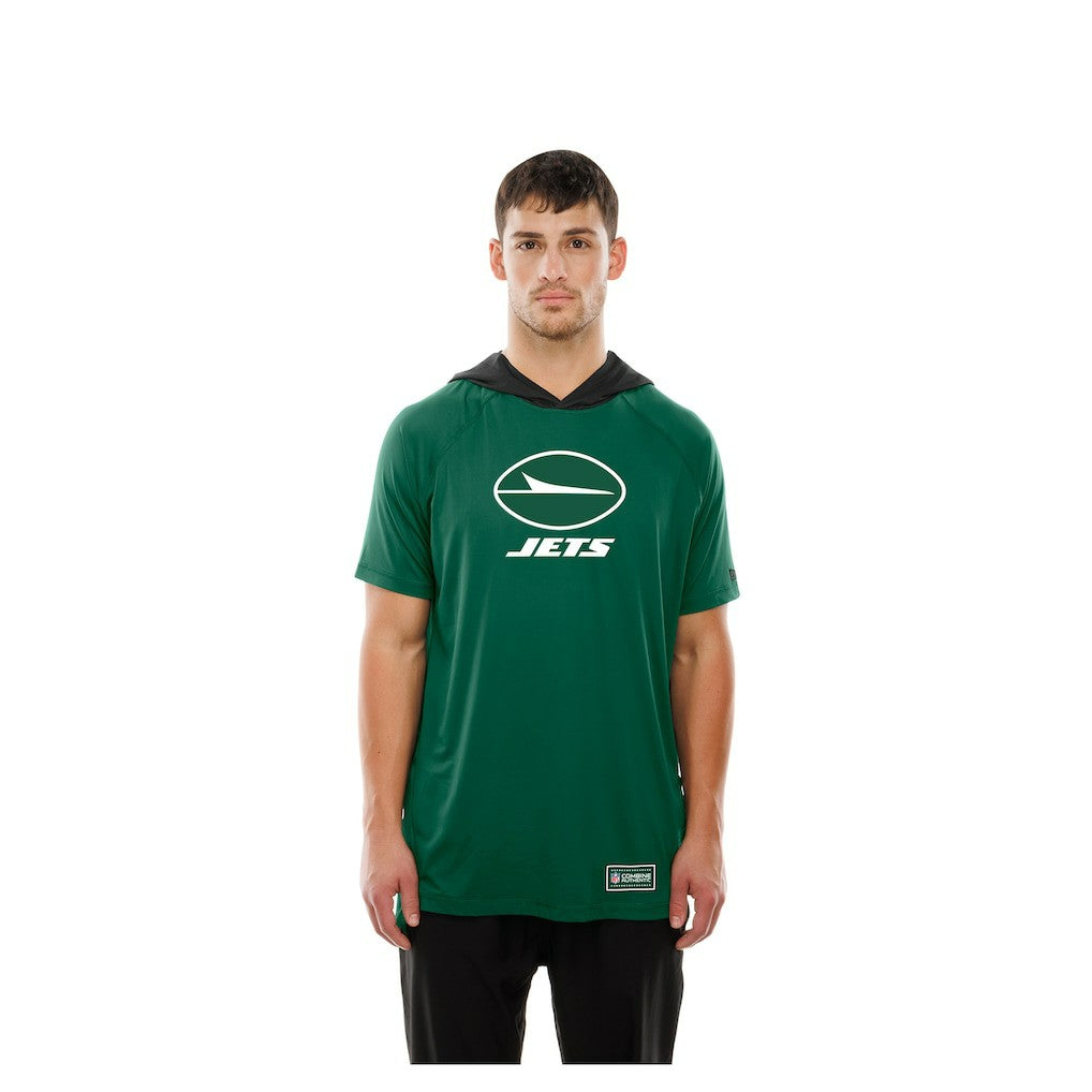 NFL New York Jets Combine Authentic Hooded Raglan Short-Sleeve T-Shirt