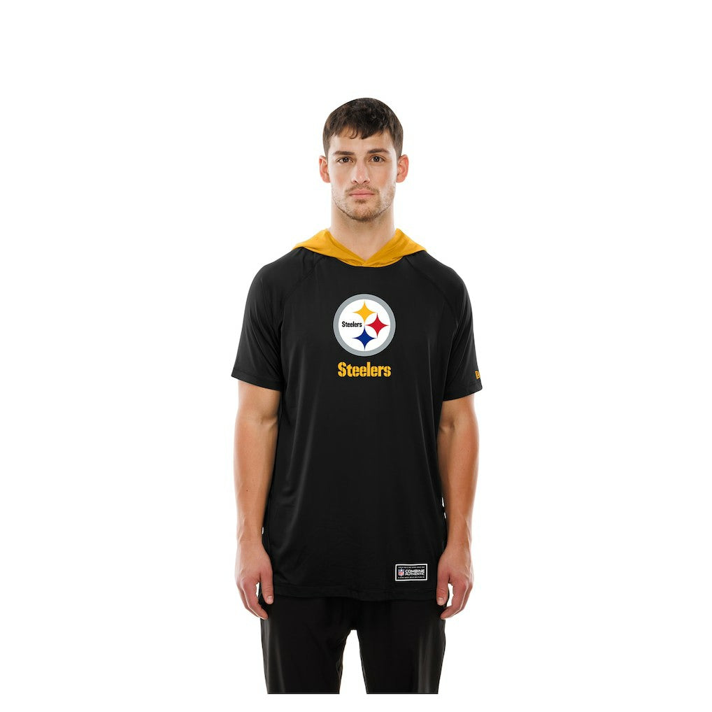 NFL Pittsburgh Steelers Combine Authentic Hooded Raglan Short-Sleeve T-Shirt