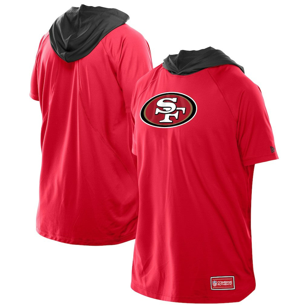 NFL San Francisco 49ers Combine Authentic Hooded Raglan Short-Sleeve T-Shirt