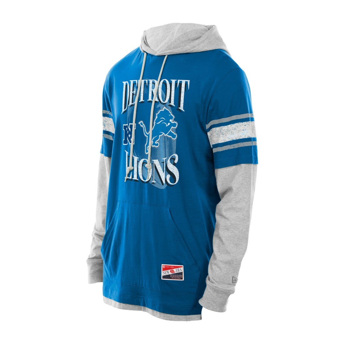 NFL Detroit Lions Twofer Layered Long Sleeve Hoodie T-Shirt