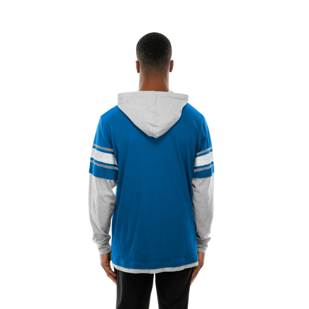 NFL Detroit Lions Twofer Layered Long Sleeve Hoodie T-Shirt