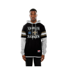 NFL New Orleans Saints Twofer Layered Long Sleeve Hoodie T-Shirt
