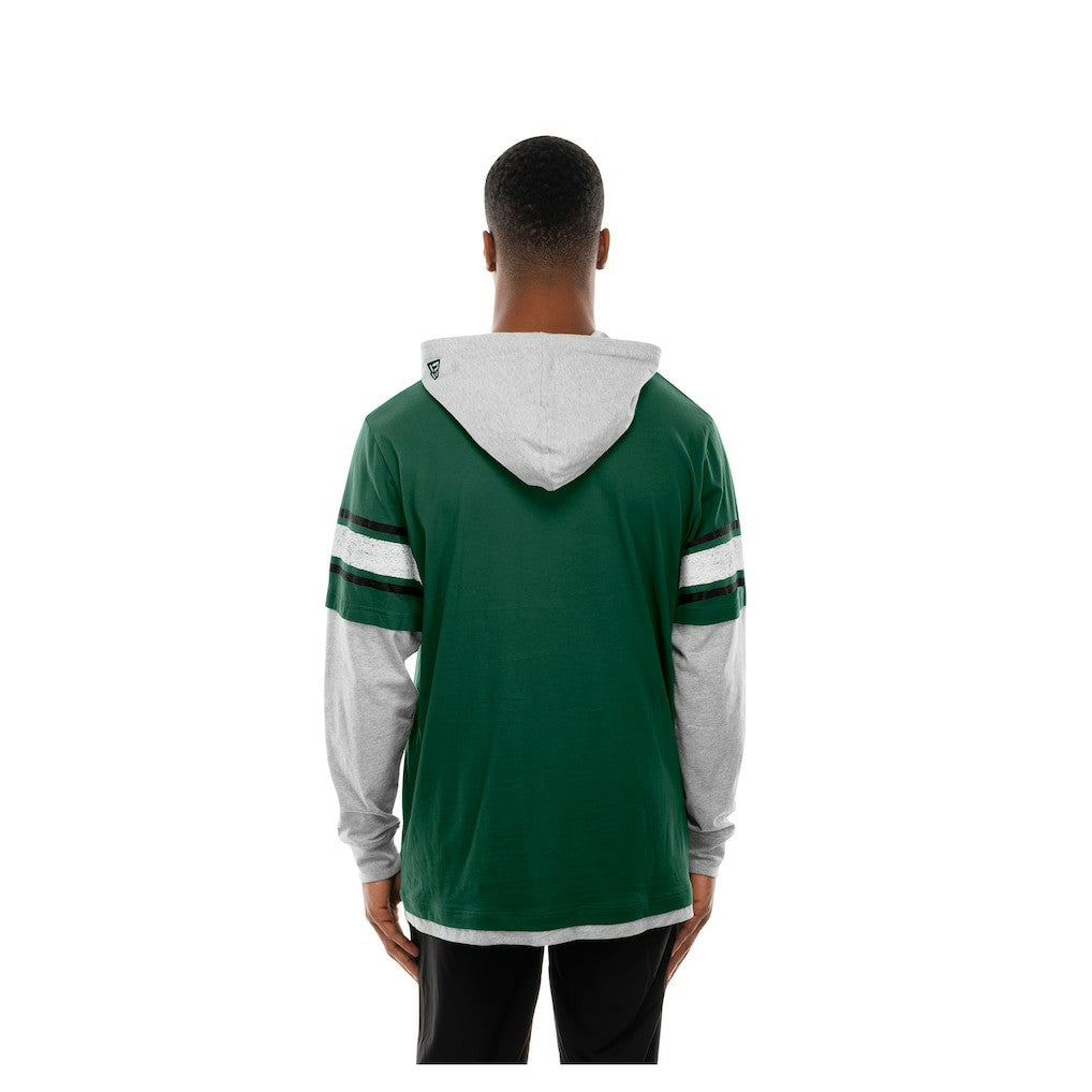 NFL New York Jets Twofer Layered Long Sleeve Hoodie T-Shirt