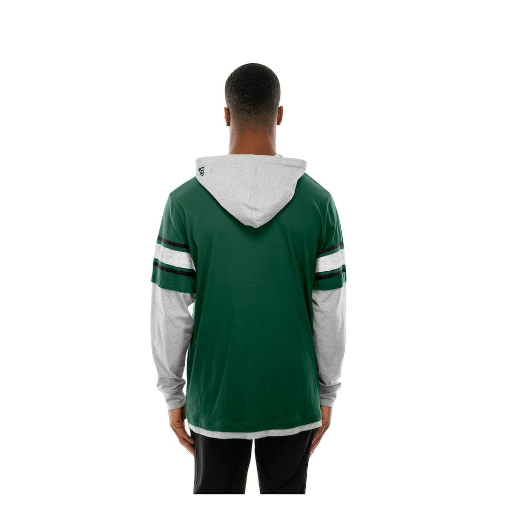 NFL New York Jets Twofer Layered Long Sleeve Hoodie T-Shirt