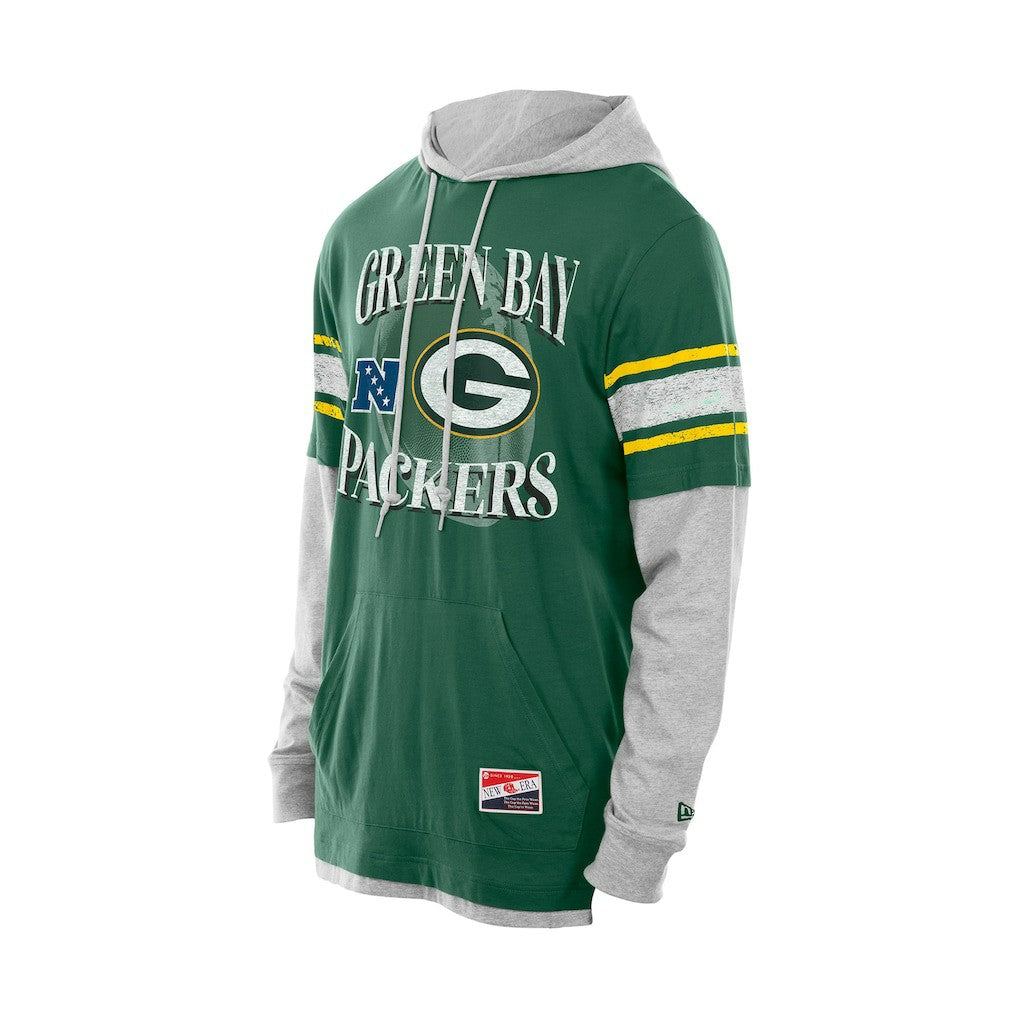 NFL Green Bay Packers Twofer Layered Long Sleeve Hoodie T-Shirt