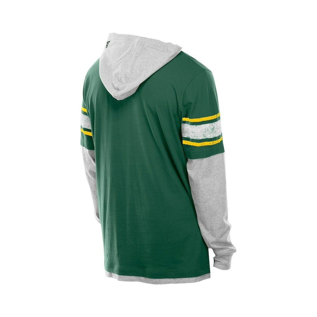 NFL Green Bay Packers Twofer Layered Long Sleeve Hoodie T-Shirt