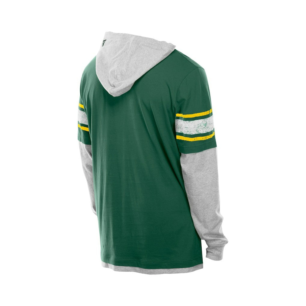 NFL Green Bay Packers Twofer Layered Long Sleeve Hoodie T-Shirt