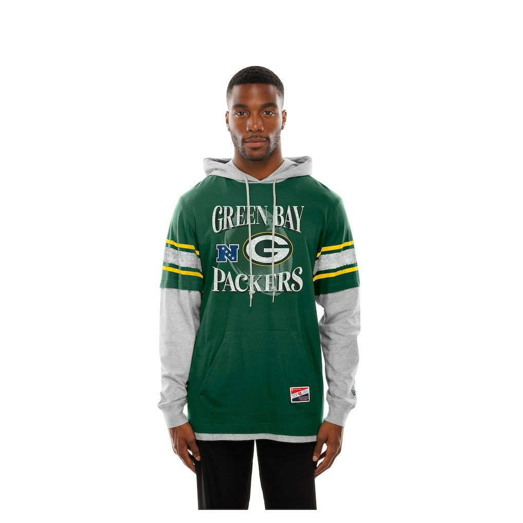 NFL Green Bay Packers Twofer Layered Long Sleeve Hoodie T-Shirt