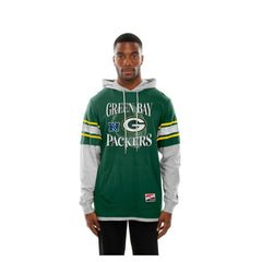 NFL Green Bay Packers Twofer Layered Long Sleeve Hoodie T-Shirt