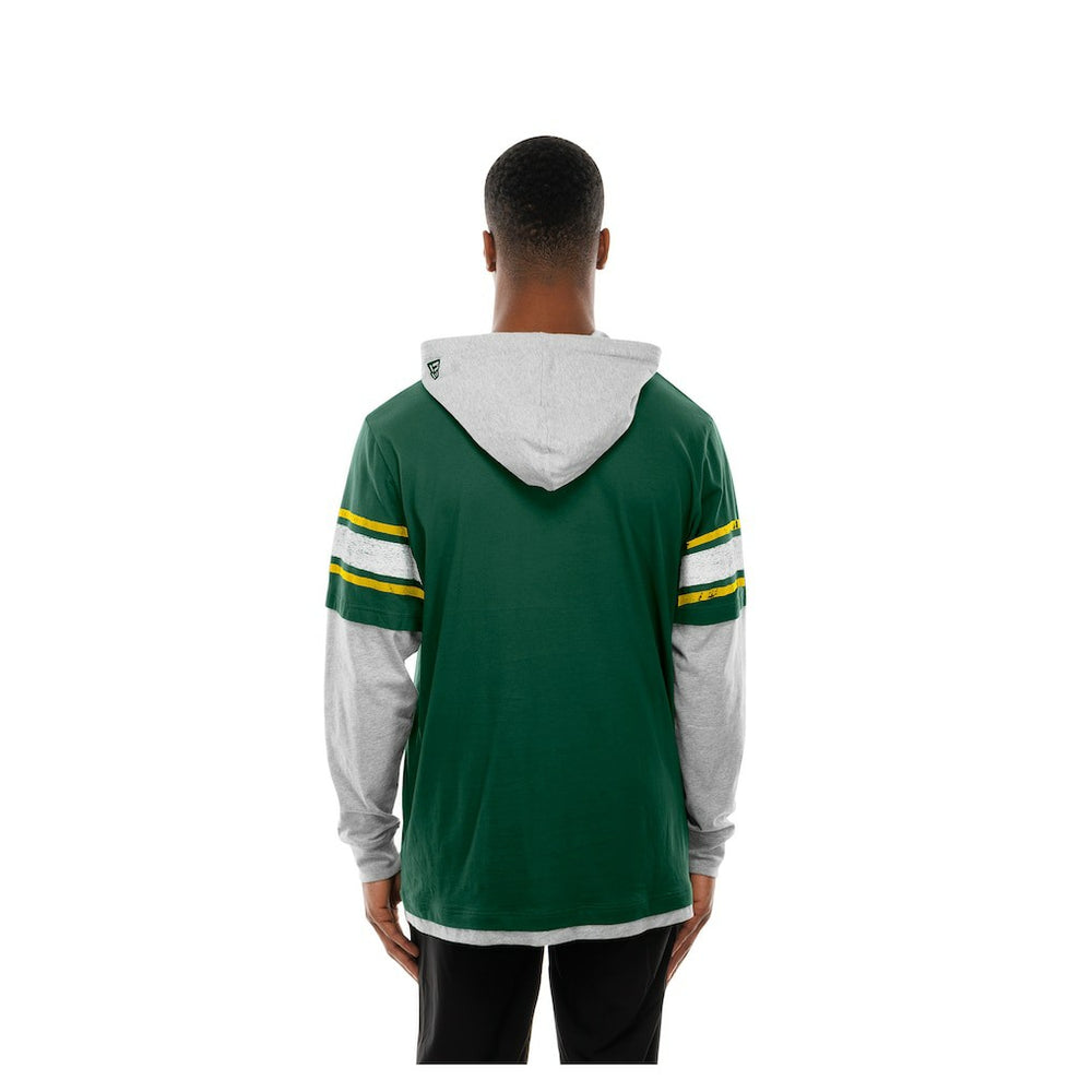 NFL Green Bay Packers Twofer Layered Long Sleeve Hoodie T-Shirt
