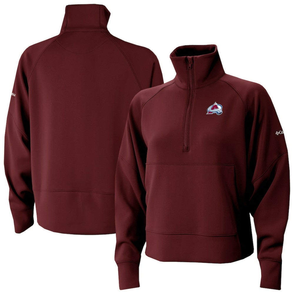 Colorado Avalanche Columbia Women's Wickhams Hills Raglan Omni-Wick Half-Zip Pullover