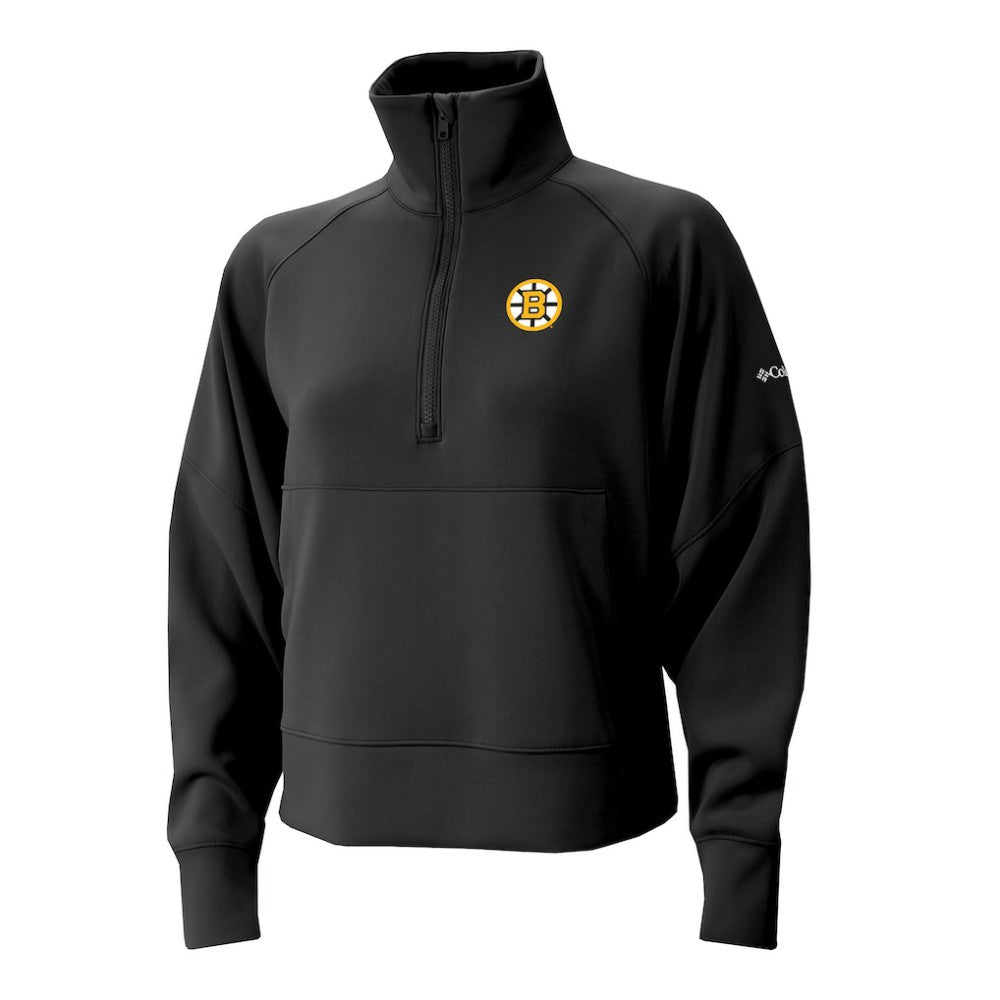 Boston Bruins Columbia Women's Wickhams Hills Raglan Omni-Wick Half-Zip Pullover