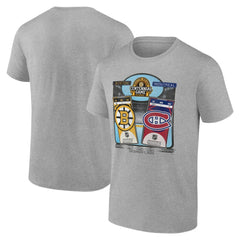 Boston Bruins vs. Montreal Canadiens Centennial Game Matchup T-Shirt