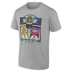 Boston Bruins vs. Montreal Canadiens Centennial Game Matchup T-Shirt