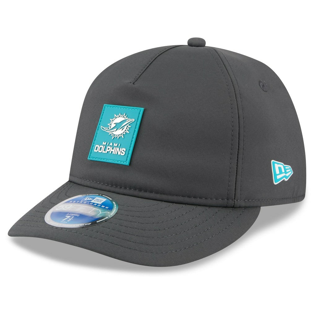 NFL Miami Dolphins 2025 Sideline Cold Weather Retro Crown 59FIFTY Fitted Hat