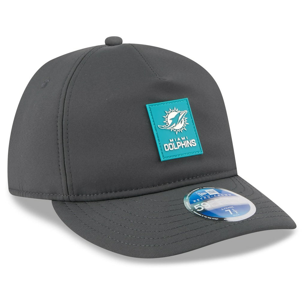 NFL Miami Dolphins 2025 Sideline Cold Weather Retro Crown 59FIFTY Fitted Hat