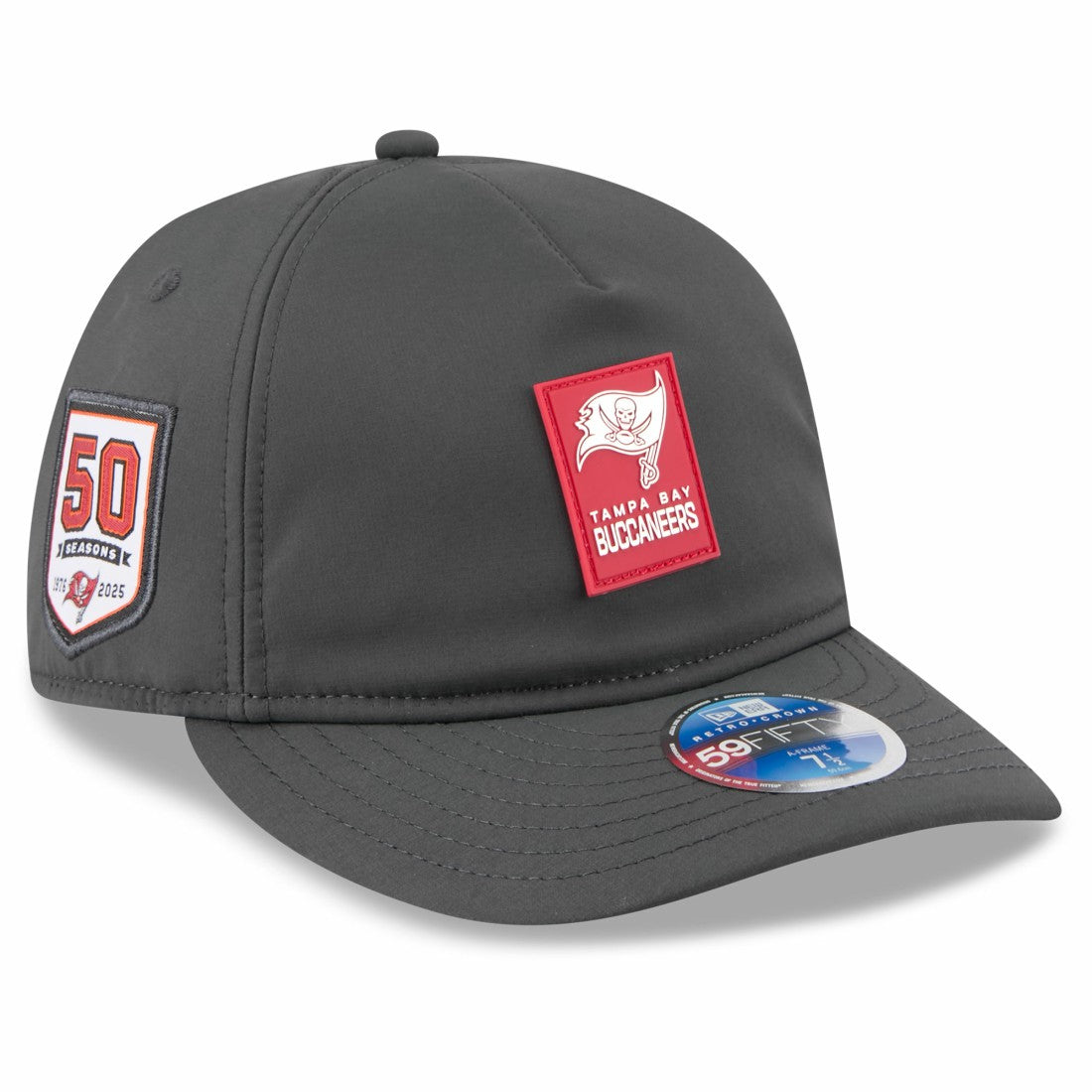 NFL Tampa Bay Buccaneers 2025 Sideline Cold Weather Retro Crown 59FIFTY Fitted Hat