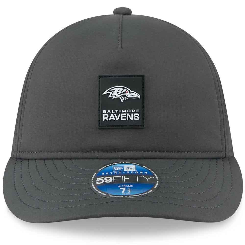 NFL Baltimore Ravens 2025 Sideline Cold Weather Retro Crown 59FIFTY Fitted Hat