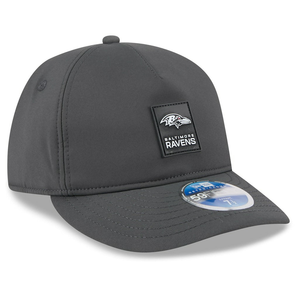 NFL Baltimore Ravens 2025 Sideline Cold Weather Retro Crown 59FIFTY Fitted Hat