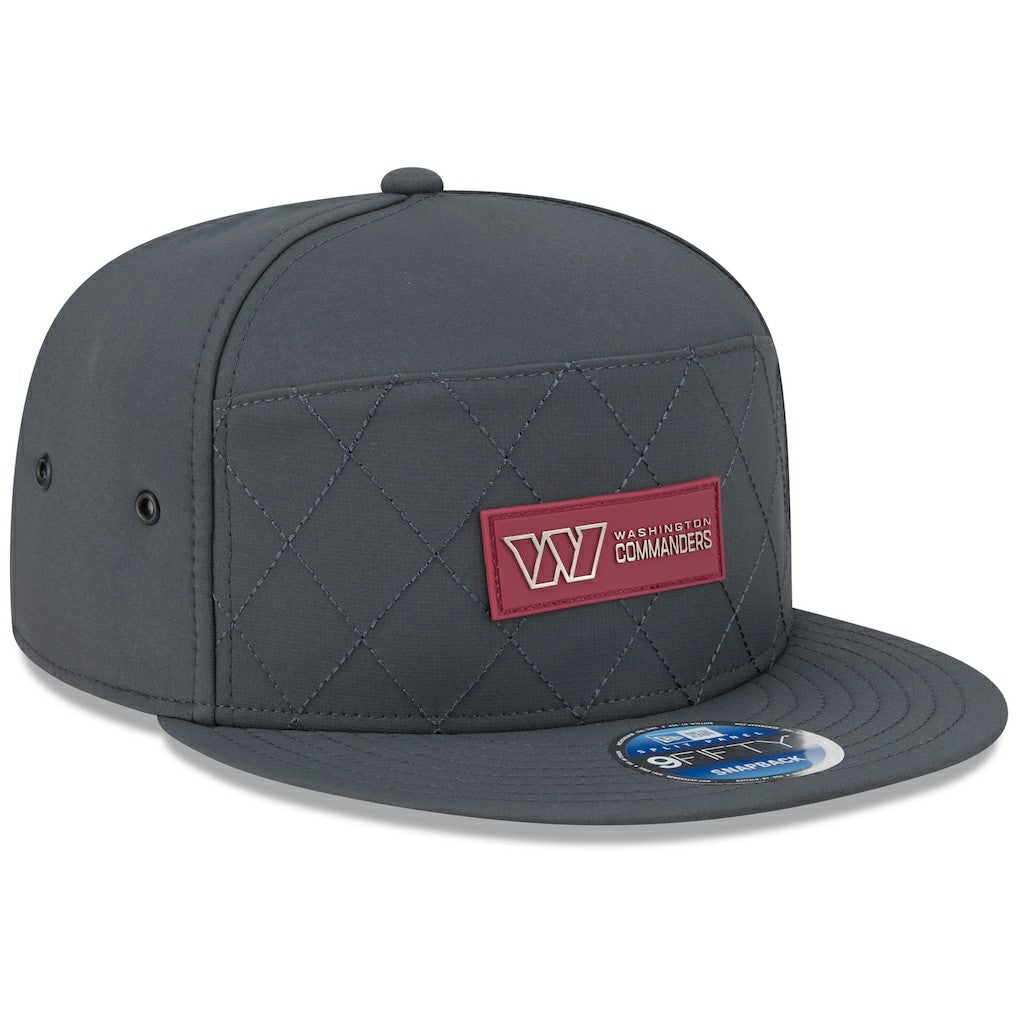 NFL Washington Commanders 2025 Sideline Cold Weather Split Panel 9FIFTY Snapback Hat