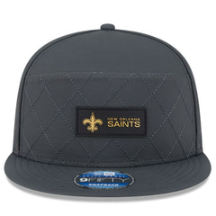 NFL New Orleans Saints 2025 Sideline Cold Weather Split Panel 9FIFTY Snapback Hat
