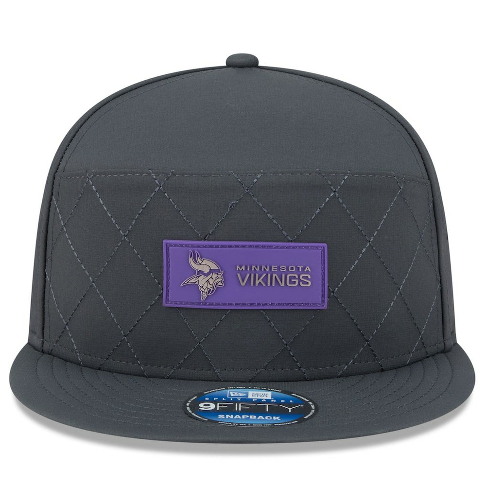 NFL Minnesota Vikings 2025 Sideline Cold Weather Split Panel 9FIFTY Snapback Hat