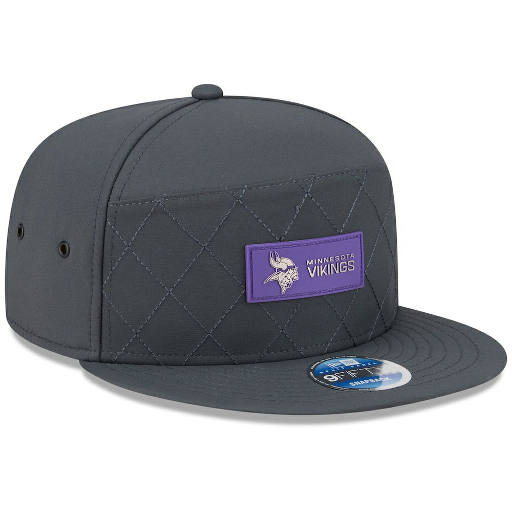 NFL Minnesota Vikings 2025 Sideline Cold Weather Split Panel 9FIFTY Snapback Hat