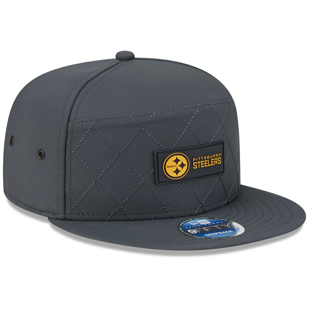 NFL Pittsburgh Steelers 2025 Sideline Cold Weather Split Panel 9FIFTY Snapback Hat