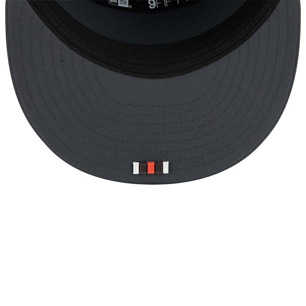 NFL Cleveland Browns 2025 Sideline Cold Weather Split Panel 9FIFTY Snapback Hat