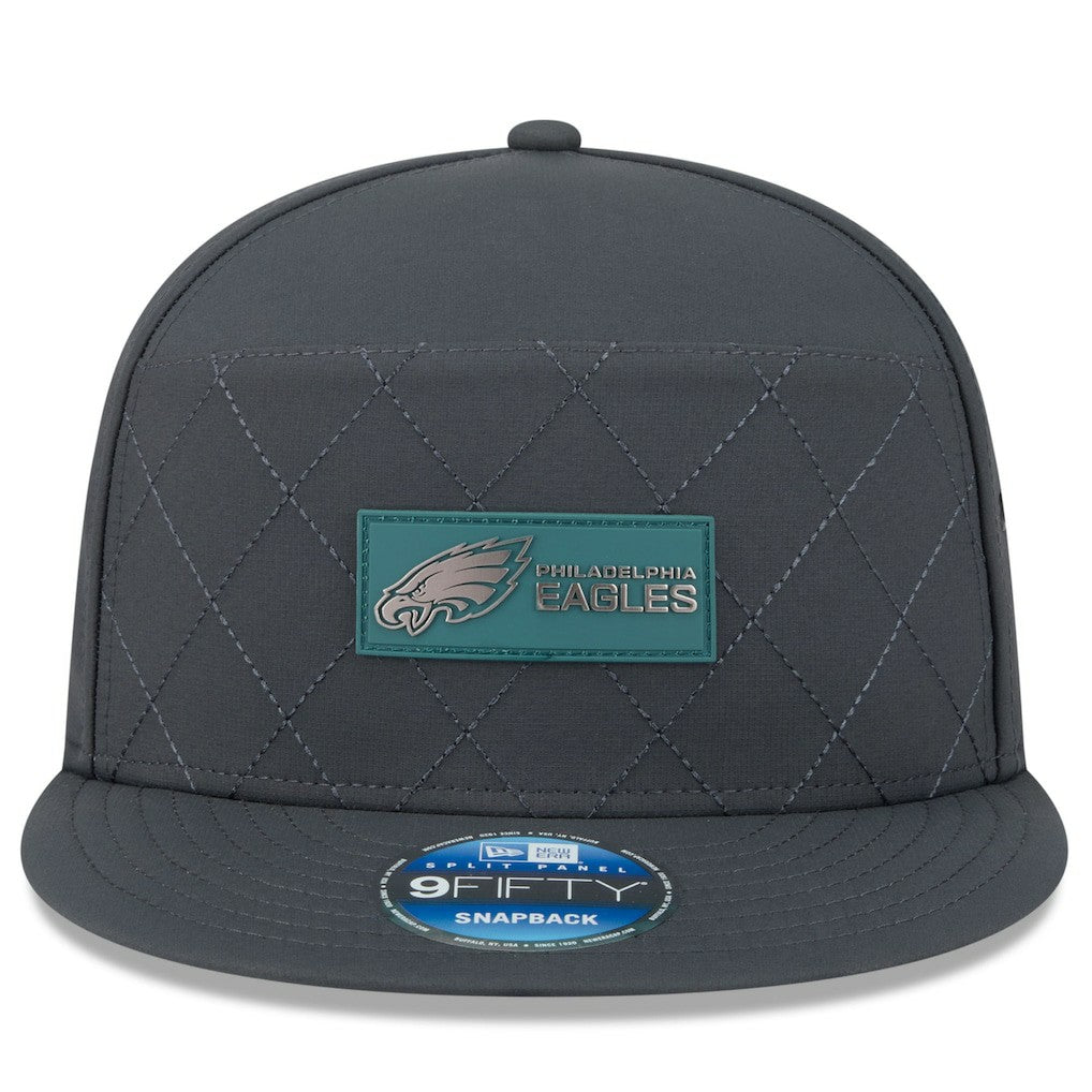 NFL Philadelphia Eagles 2025 Sideline Cold Weather Split Panel 9FIFTY Snapback Hat
