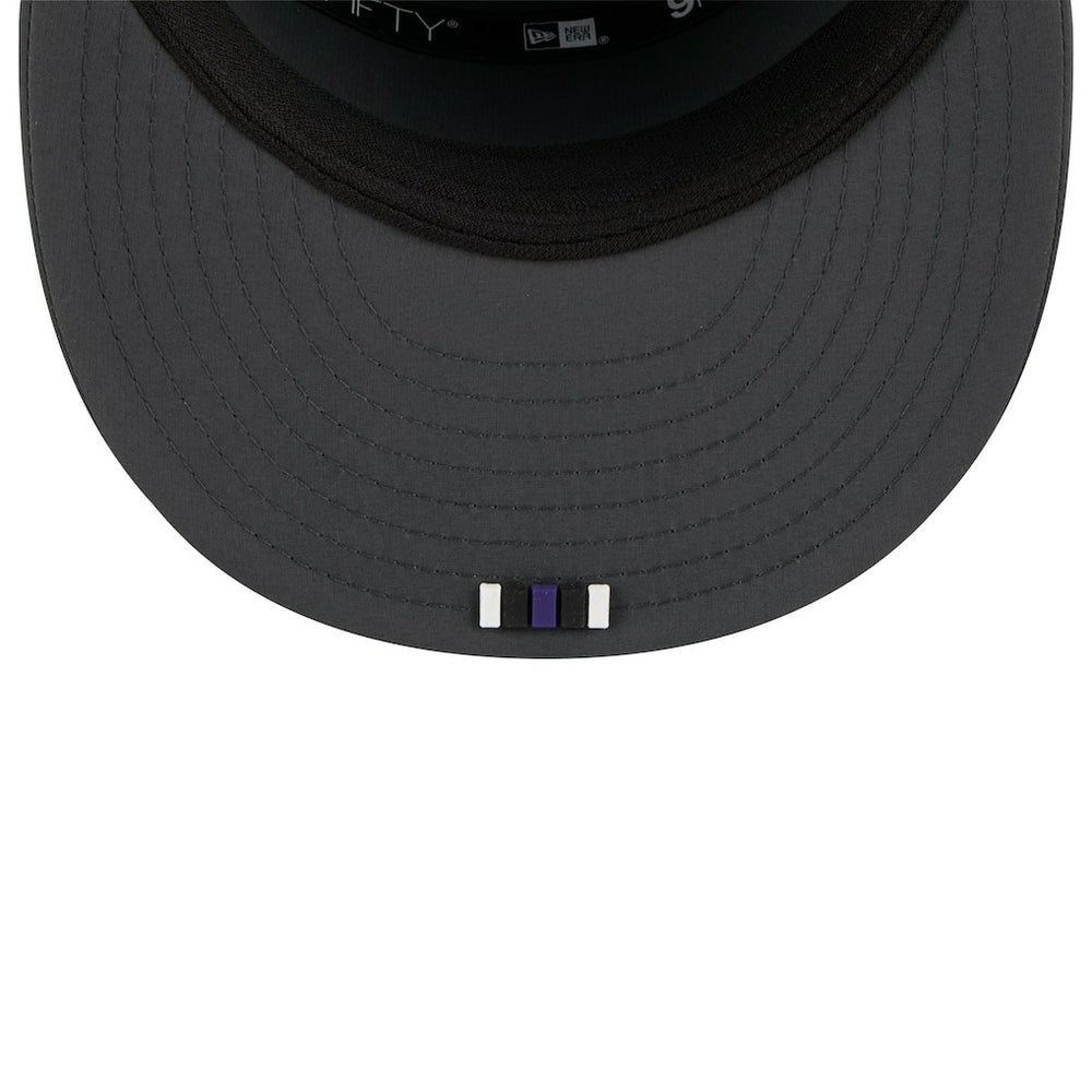 NFL Baltimore Ravens 2025 Sideline Cold Weather Split Panel 9FIFTY Snapback Hat