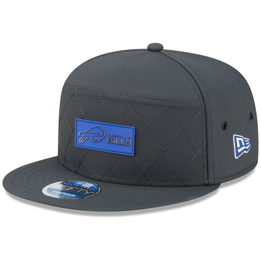 NFL Buffalo Bills 2025 Sideline Cold Weather Split Panel 9FIFTY Snapback Hat