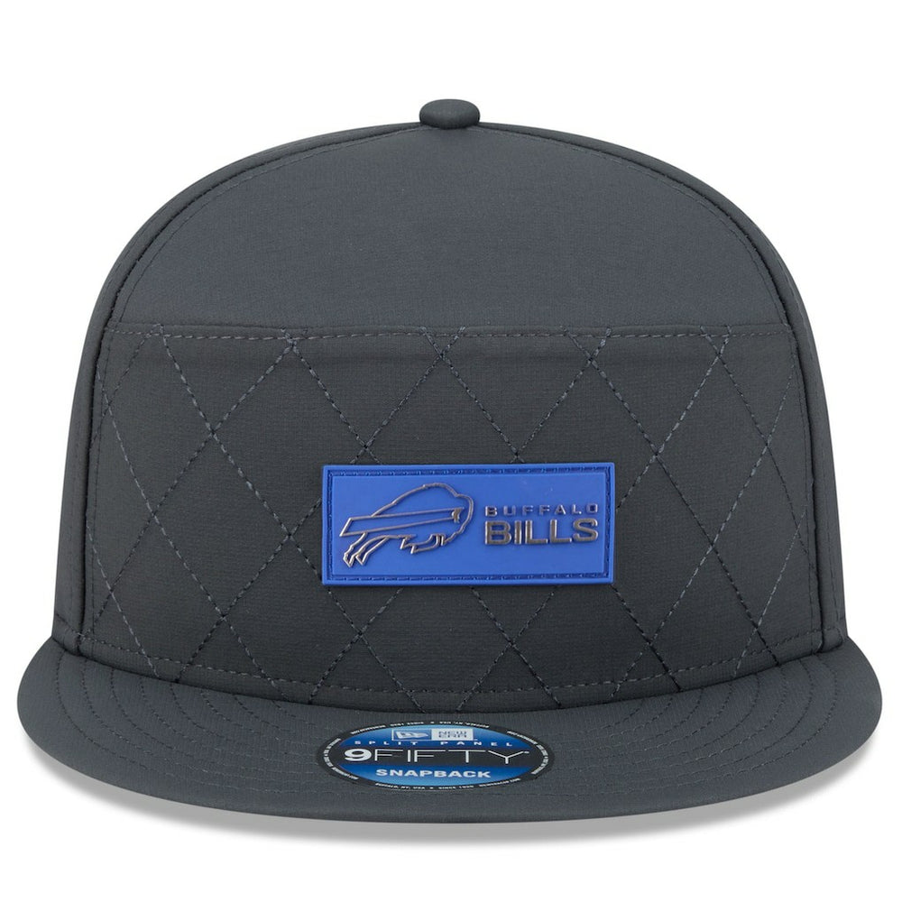NFL Buffalo Bills 2025 Sideline Cold Weather Split Panel 9FIFTY Snapback Hat