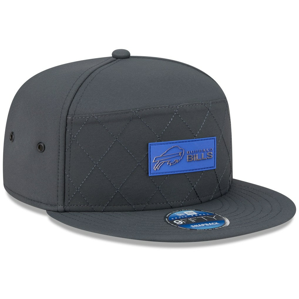 NFL Buffalo Bills 2025 Sideline Cold Weather Split Panel 9FIFTY Snapback Hat