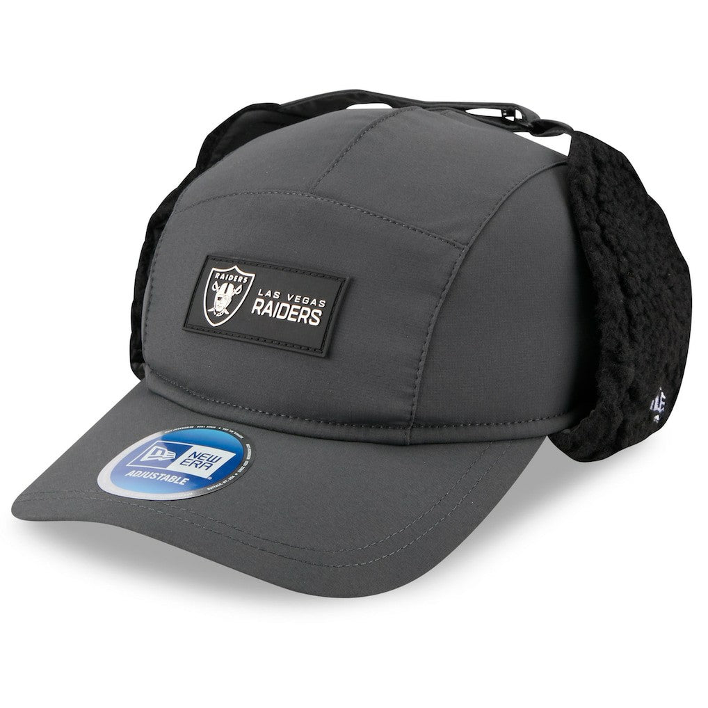 NFL Las Vegas Raiders 2025 Sideline Cold Weather Runner Dog Ear Adjustable Hat