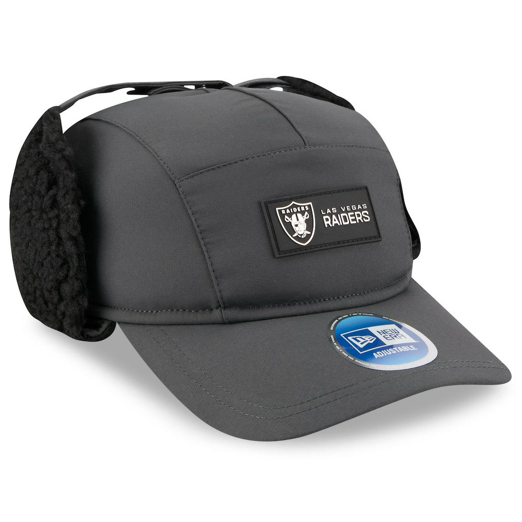 NFL Las Vegas Raiders 2025 Sideline Cold Weather Runner Dog Ear Adjustable Hat