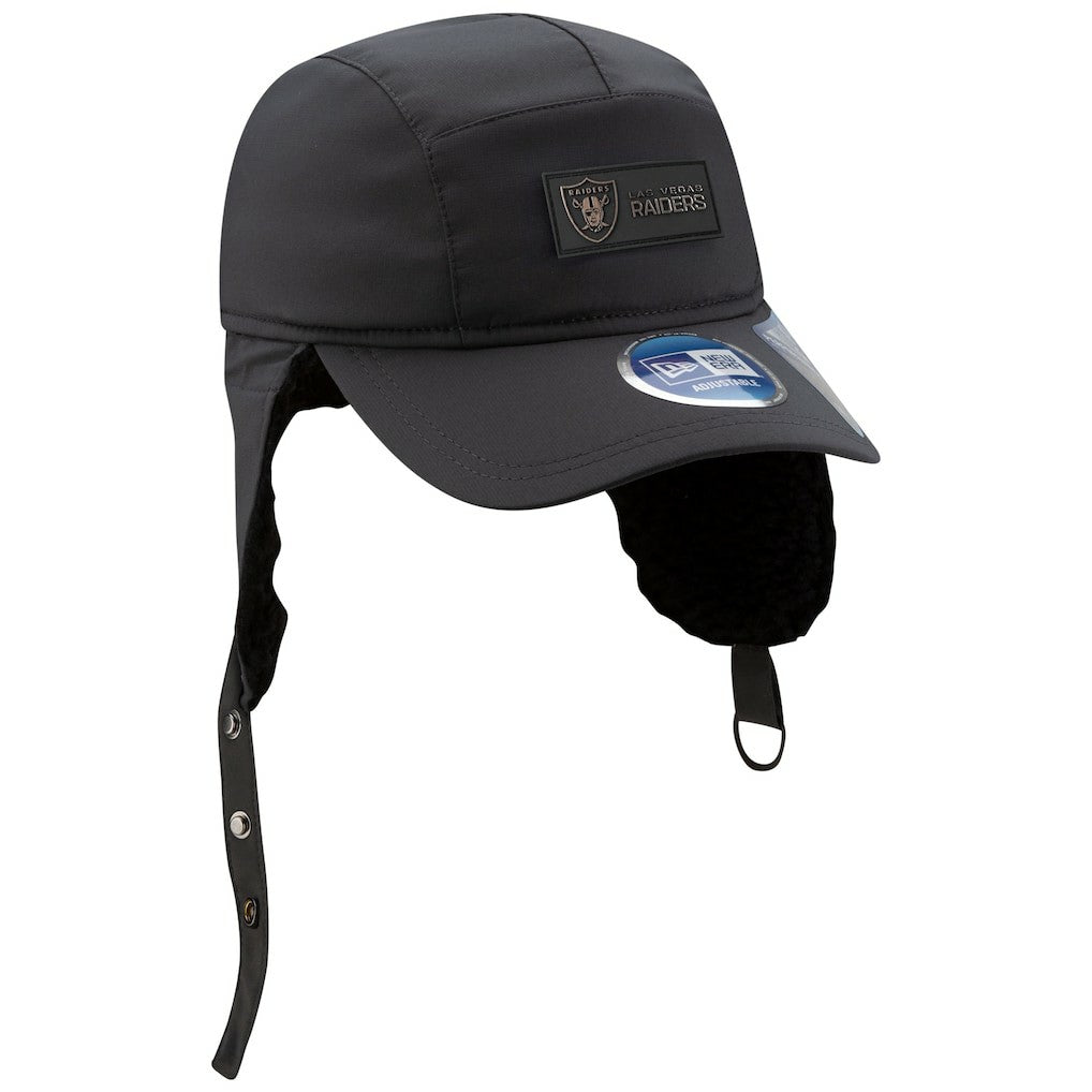 NFL Las Vegas Raiders 2025 Sideline Cold Weather Runner Dog Ear Adjustable Hat