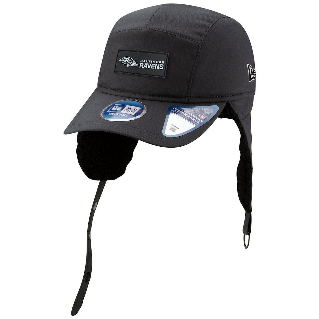 NFL Baltimore Ravens 2025 Sideline Cold Weather Runner Dog Ear Adjustable Hat