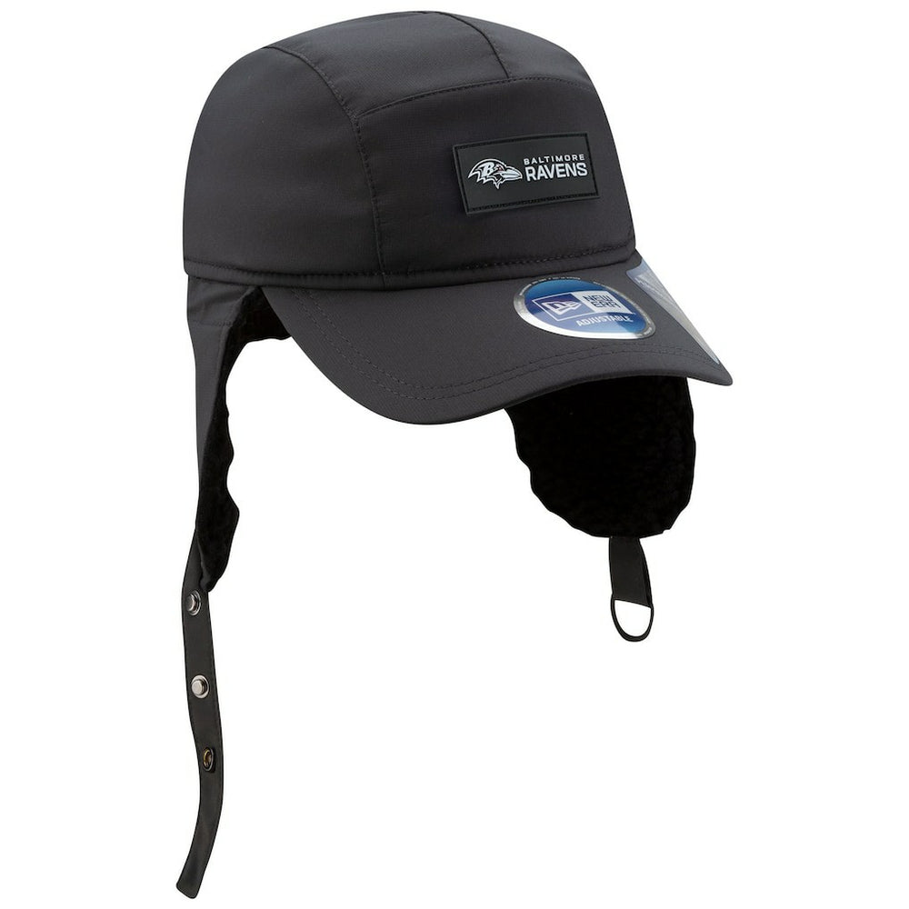 NFL Baltimore Ravens 2025 Sideline Cold Weather Runner Dog Ear Adjustable Hat