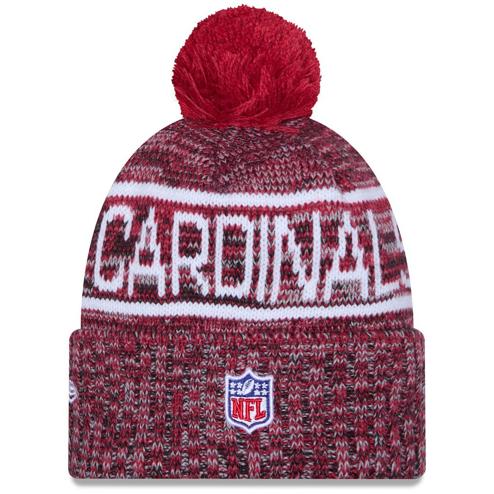 NFL Arizona Cardinals 2025 Sideline Cold Weather Cuffed Knit Hat with Pom
