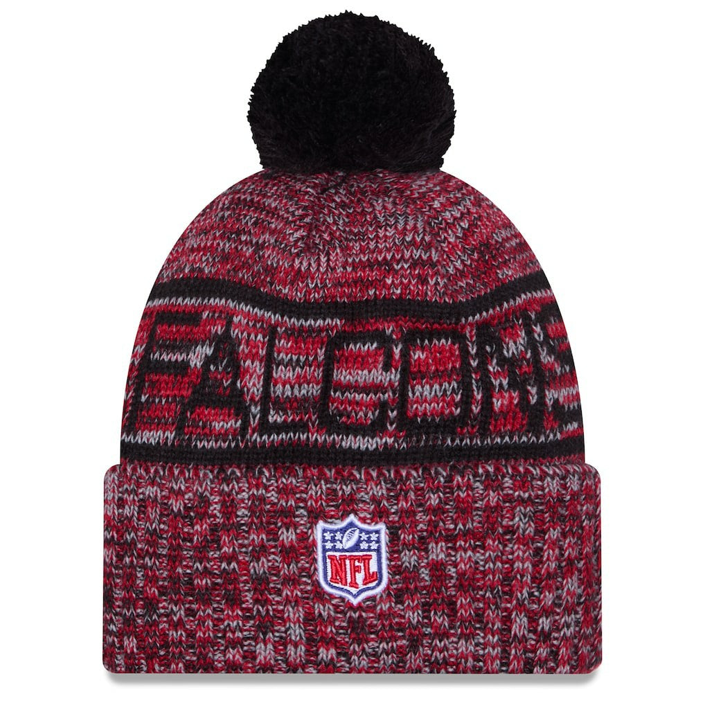 NFL Atlanta Falcons 2025 Sideline Cold Weather Cuffed Knit Hat with Pom