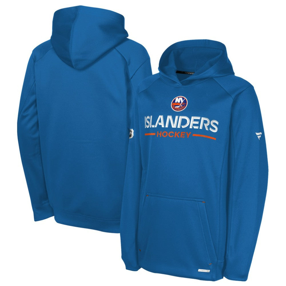 New York Islanders Fanatics Youth Authentic Pro Rink Raglan Hoodie