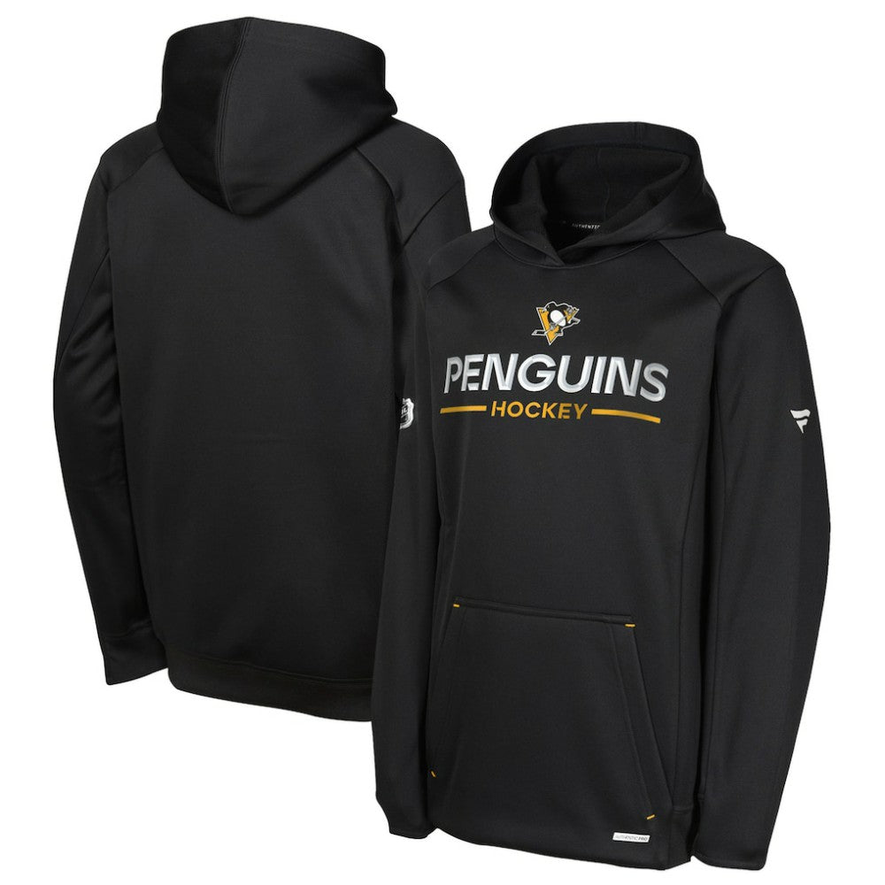 Pittsburgh Penguins Fanatics Youth Authentic Pro Rink Raglan Hoodie