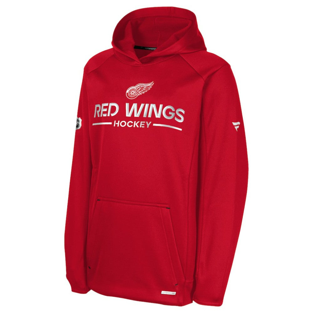 Detroit Red Wings Fanatics Youth Authentic Pro Rink Raglan Hoodie