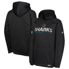 San Jose Sharks Fanatics Youth Authentic Pro Rink Raglan Hoodie