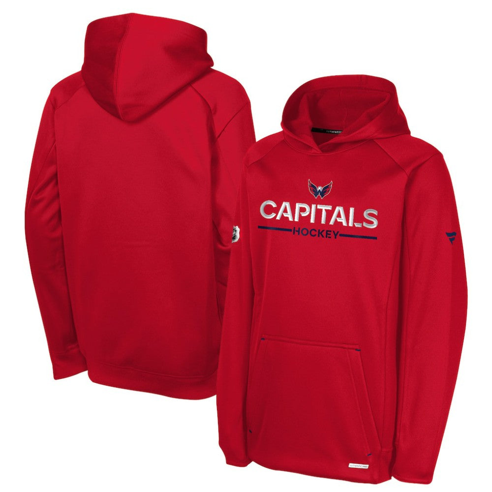 Washington Capitals Fanatics Youth Authentic Pro Rink Raglan Hoodie