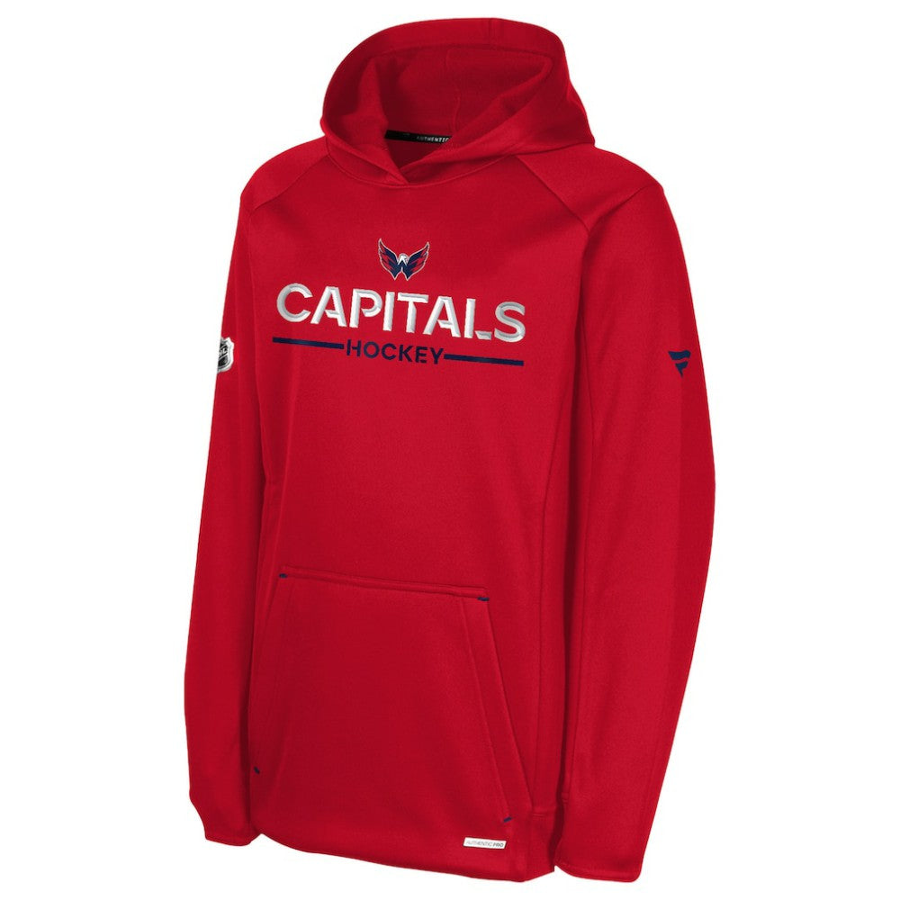 Washington Capitals Fanatics Youth Authentic Pro Rink Raglan Hoodie