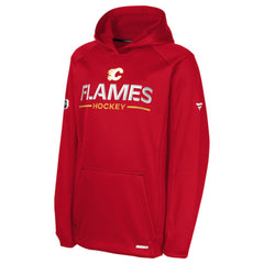 Calgary Flames Fanatics Youth Authentic Pro Rink Raglan Hoodie