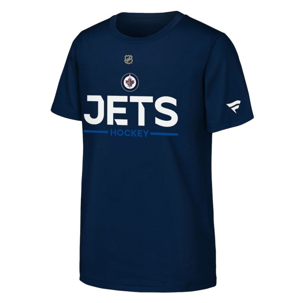 Winnipeg Jets Fanatics Youth Authentic Pro Wordmark T-Shirt