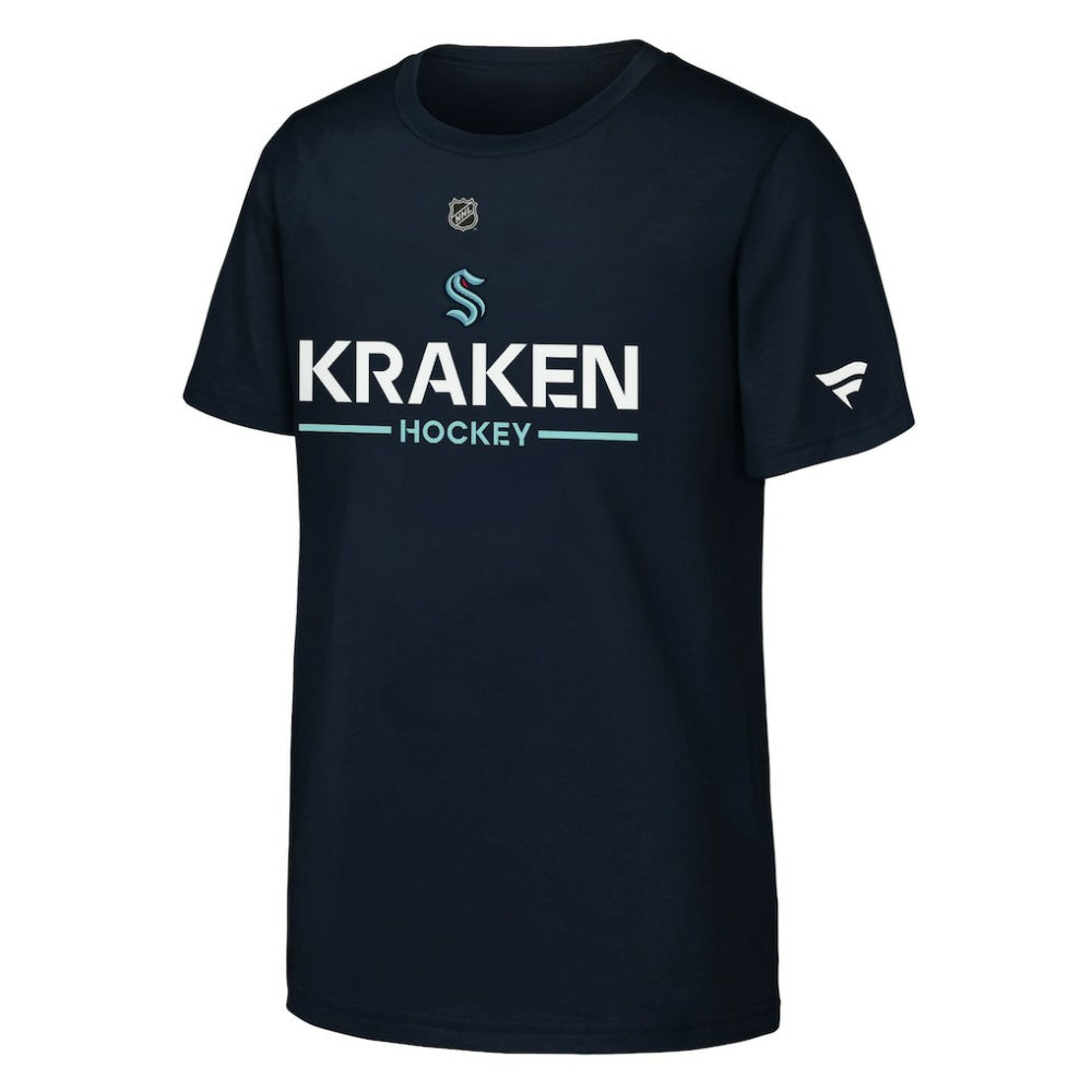 Seattle Kraken Fanatics Youth Authentic Pro Wordmark T-Shirt
